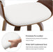 Bar Stools, Swivel Bar Stools with Walnut Bentwood Legs, 29 Inch Bar Height, Upholstered PU Leather Barstools with Backs, Mid - Century Kitchen Island Dining Bar Stool Chairs, White - ShipItFurniture