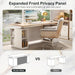 71Inch L Shaped Standing Desk With USB WalnutFinish