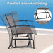 4 Pcs Patio Glider Set, Outdoor Gliding Loveseat W/Tempered Glass Coffee Table, Heavy-Duty Patio Furniture Set for Backyard, Porch, Poolside (4 PCS Patio Glider Set)