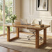 Solid Wood Home Office Desk, 63" Live Edge Executive Desk