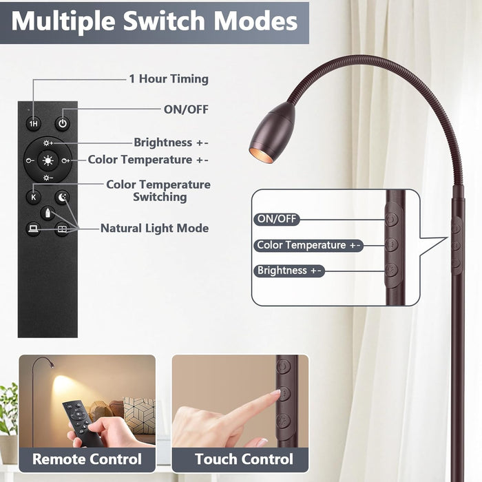 Oil Rubbed Bronze 72Inch Extendable Gooseneck Lamp