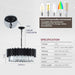 Luxurious Black 24 Inch Crystal Chandelier Dimmable
