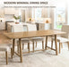 69" Dining Table for 4-6, Wood Kitchen Table with Solid Wood Legs, Modern Farmhouse Dining Furniture for Dining Room, Living Room & Home Office, Natural Finish