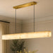Gold Alabaster Linear Chandelier,40In,3000K