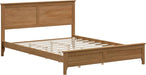 Modern Solid Wood Queen Size Platform Bed with Headboard,No Box Spring Needed,Easy Assembly,Natural