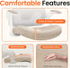 Office Desk Mesh Chair with Adjustable Ergonomic Lumbar, Beige