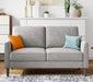 Grey Small Loveseat Sofa for Living Room & Bedroom