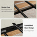 Twin Over Full Bunk Bed HeavyDutyIndustrialStrengthBlack Guardrail