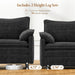 108 Inch CharcoalGray Modular Sectional Sofa Ottoman