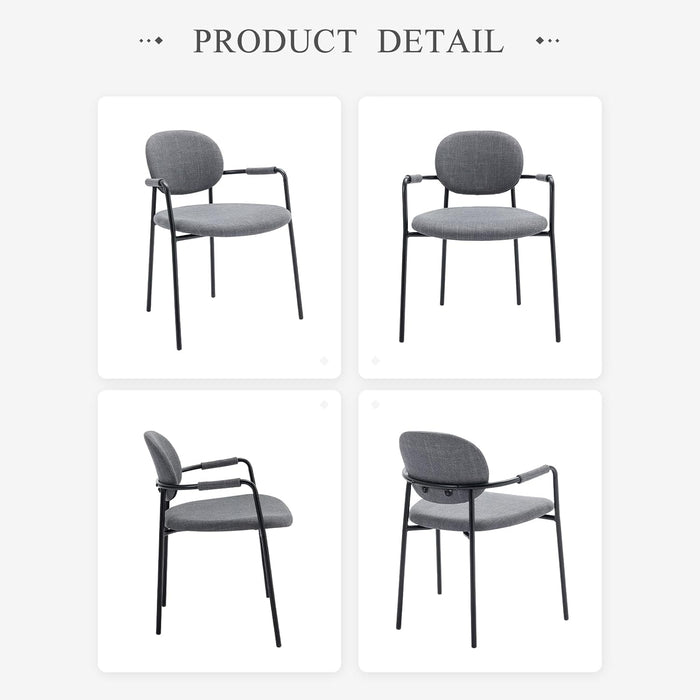 Modern Dining Chairs Set of 4, Set of 4 Dining Chairs with Back, Small Upholstered Side Dining Armchairs for Kitchen,Dining Room, Restaurant, Grey