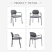 Modern Dining Chairs Set of 4, Set of 4 Dining Chairs with Back, Small Upholstered Side Dining Armchairs for Kitchen,Dining Room, Restaurant, Grey