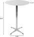 White Round Pub Table With SturdyCrossbase 39Inches
