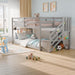 CharcoalGray SpaceSaving Twin Over Bunk Bed Staircase