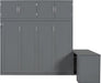 Queen Size Murphy Bed WithIntegratedStorageCabinets