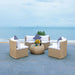 Cabble Wicker 6 - Person Patio Conversation Sets with Cushions