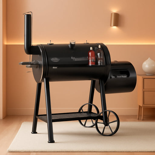 Heavy Duty Outdoor Smoker,Extra Large Cooking Area(941 Sq.In. in Total) Offset Smoker, Best Charcoal Smoker and Grill Combo for Outdoor Garden Patio and Backyard Cooking