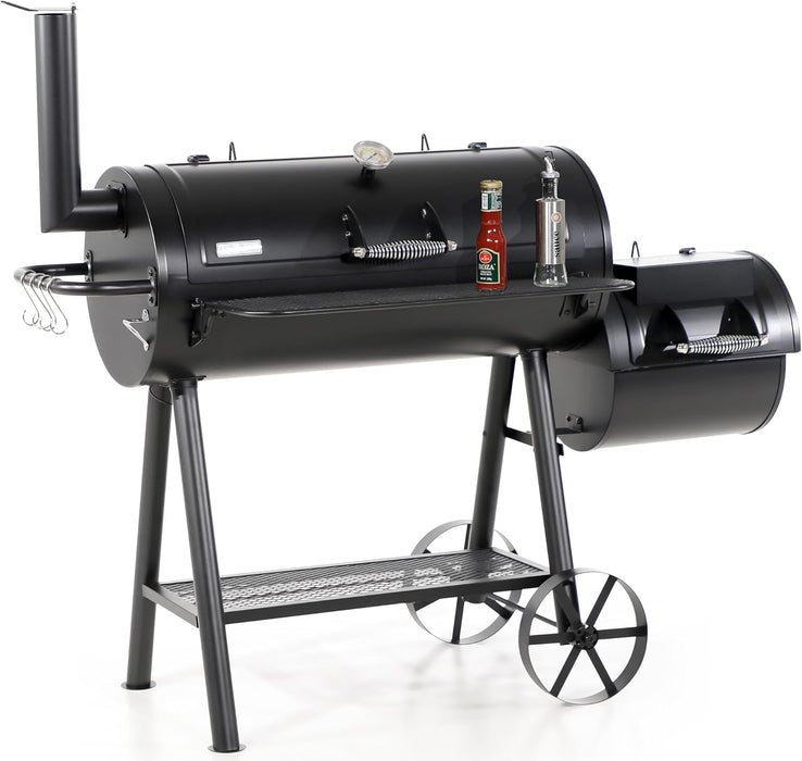 Heavy Duty Outdoor Smoker,Extra Large Cooking Area(941 Sq.In. in Total) Offset Smoker, Best Charcoal Smoker and Grill Combo for Outdoor Garden Patio and Backyard Cooking