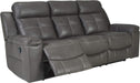 Faux Suede Recliner Loveseat - Dark Gray