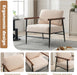 Accent Chair Mid Century Modern Chair Linen Fabric Living Room Lounge Chair with with Overstuffed Back Pillow and Cushion Reading Side Chair Easy Assembly for Living Room, Bedroom, Belcony (1)