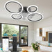 LED Ceiling Fan with Lights Enclosed 20In Low Profile Ceiling Fan with Light for Kitchen,Bedroom,Dining Room, Living Room