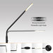 O’Bright Moon - Dimmable LED Floor Lamp, Adjustable Color Temperature for Bedside Reading, Work Light, Art/Crafting Light, Sewing, 360° Flexible Gooseneck, Rotatable Lighting, Black