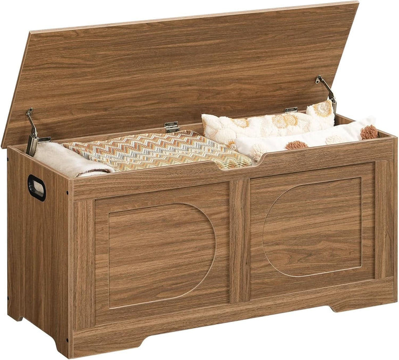 Honey Brown Engineered Wood Storage Chest ThirtyNineIn