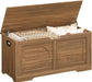 Honey Brown Engineered Wood Storage Chest ThirtyNineIn
