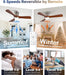 42-Inch Brushed Nickel Ceiling Fan with Lights, Remote Control, Flush Mount, Dimmable, Reversible, Wood Blades, Power-Off Memory, Modern Hugger Ceiling Fan for Indoor Outdoor