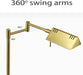 LED Pharmacy Table Lamp, Full Range Dimming, 12W LED, 360 Degree Swing Arms, Desk, Reading, Craft, Work Lamp, ETL Tested, Antique Brass (Gold)