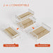 Convertible Twin over Full Bunk Bed for Kids Children Teens Adults, Solid Wood Bunk Bed Frame with Ladder and Guard Rail Space Saving Beds Frames for Bedroom (Mattress Not Included)