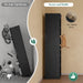 80.9 in Tall Arched Bookcase, Vintage 6-Tier Black Bookshelf with Classic Roman Column Design & Open Shelves for Living Room, Kitchen, Black