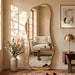 Irregular Full Length with Stand-Standing Leaning Hanging 62.2"X22.8" Gold Asymmetrical Aluminum Frame Decorative Full Body Mirror for Living Room,Bedroom,Cloakroom,Entryway