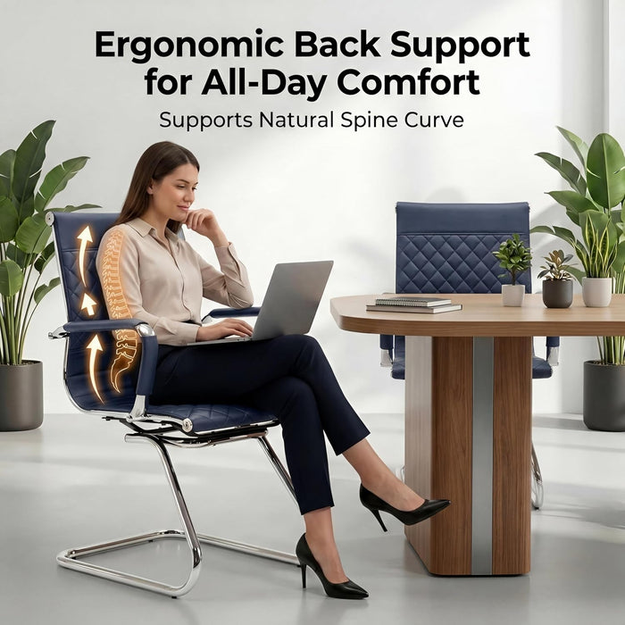Ergonomic Navy Blue PremiumGrade Office Desk Chair