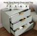Fluted 3 Drawer Dresser for Bedroom, 30" Wooden Dressers