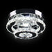 Mini Chandelier LED Crystal Ceiling Light 2 Lights Layers Flush Mounted Ceiling Light Modern Chrome Finished Pendant Lighting