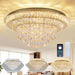 24in Crystal Chandelier Flush Mount Remote Control