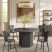 Round FortySevenInch Dining Table Charcoal Grey Model