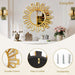 Sunburst Mirror Gold TwentyFourInchDiameter Wall Decor