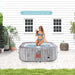 73" Inflatable Hot Tub, 4-6 Person Portable Spa，With Bubble Jets, Insulated Cover, Digital Control Panel, up to 104°F, Hottub