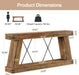 70.9" Farmhouse Console Table, Long Sofa Table behind Couch with Storage, Narrow Wooden Console Station, Industrial Rustic Entryway Furniture for Hallway, Entry, Living Room, Brown