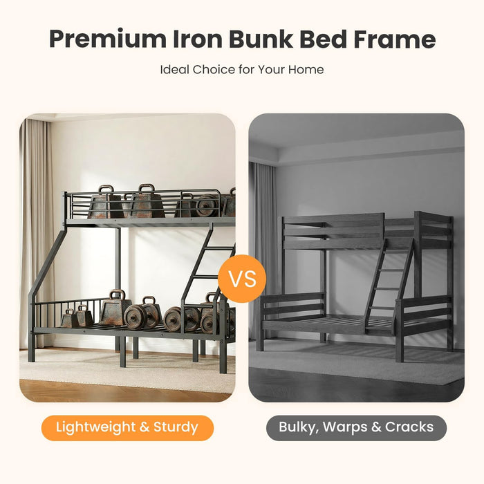 Twin XL Over Queen IndustrialGrade Bunk BedStructure