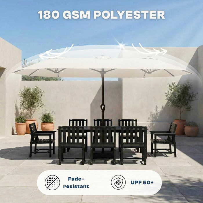 15FT Large Patio Umbrella with Base Included