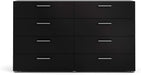 Black 8-Drawer Dresser for Bedroom