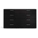 Black 8-Drawer Dresser for Bedroom