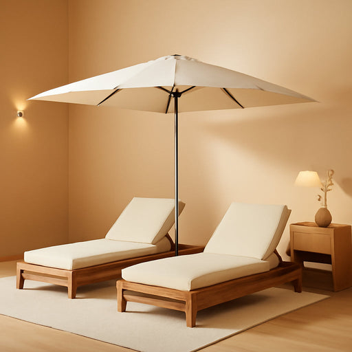Patio Umbrella 10' X 10' Wind Resistant 5 Tilt Positions Beige