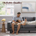 Sofa With Deep Seat AntimicrobialTreatment Grey Linen