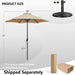 9FT Patio Umbrella with 22Lb Umbrella Base Included, Outdoor Market Umbrella with Push Button Tilt, Crank and Sturdy Ribs, Outdoor Yard Sun Shade W/Stand Heavy Duty