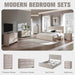 Modern 8 Drawers Dresser for Bedroom, 55" Wide Dresser-Cream