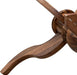FE6-0N-TP round Breakfast Table with Acacia Wood Top and Elegant Pedestal Base - Antique Walnut Finish