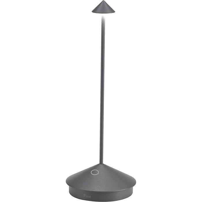 Pina Pro LED Table Lamp in Dark Grey, Indoor/Outdoor